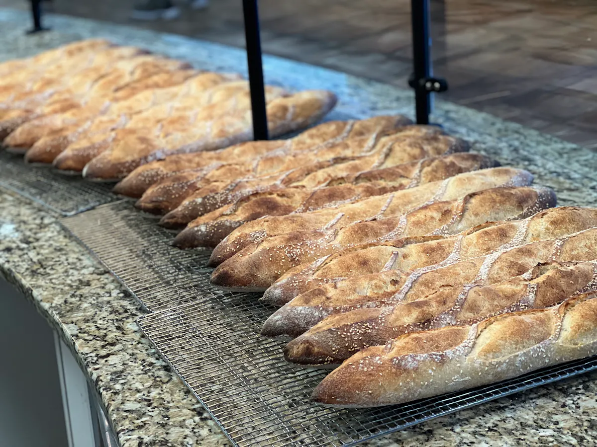 baguettes lined up 